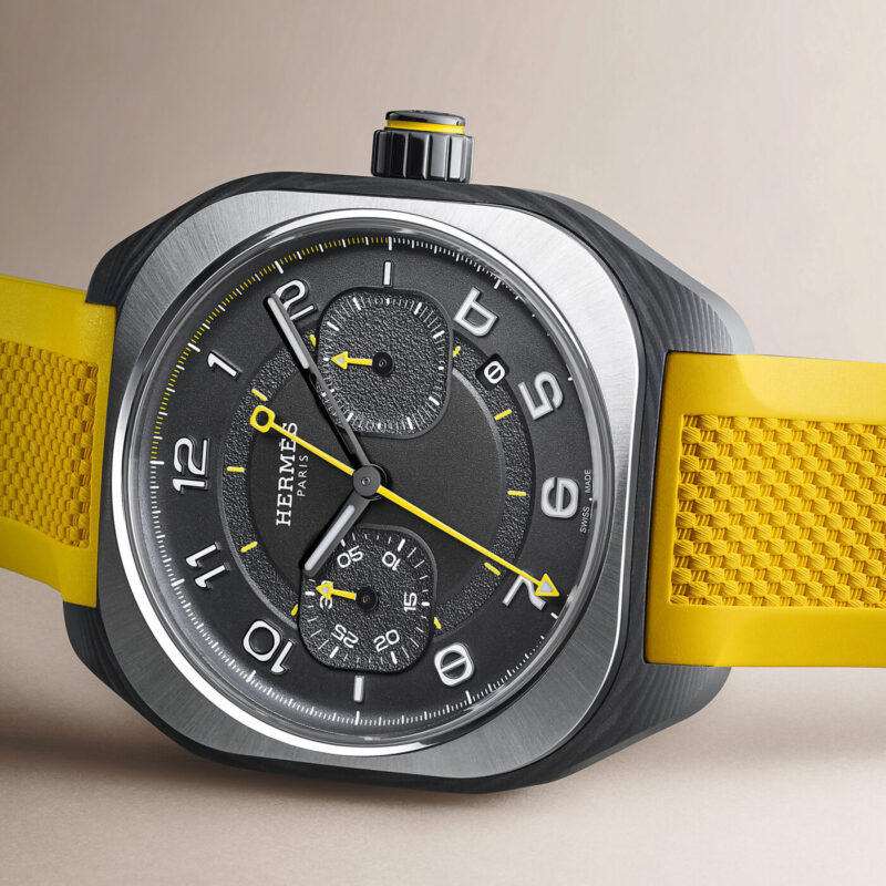 Hermés H08 Monopusher Chronograph Naples Yellow