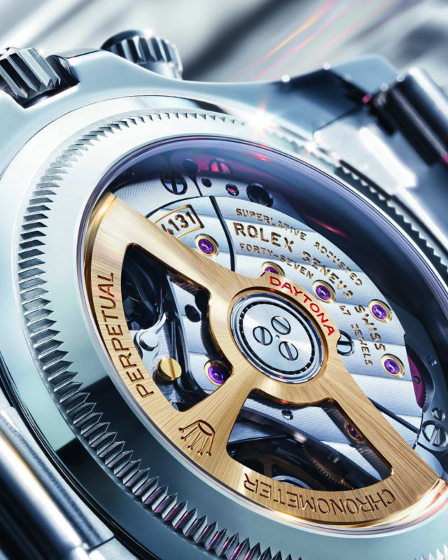 Transparent Caseback of the Oyster Perpetual
Cosmograph Daytona
